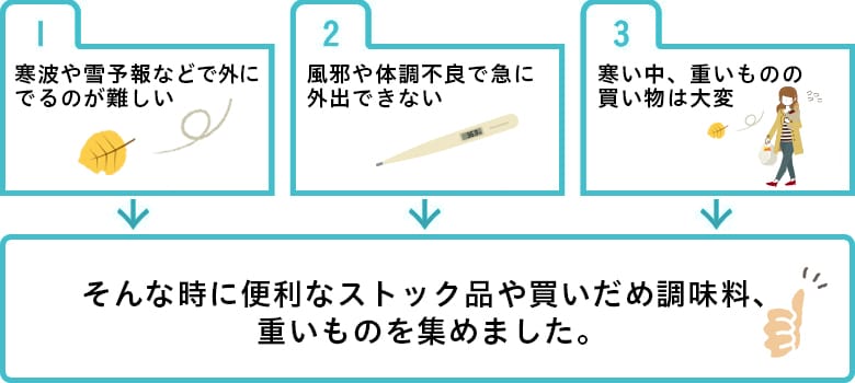 冬の調味料とストック品｜Ｏｉｓｉｘ（おいしっくす）