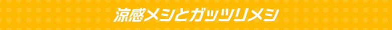 涼感メシとガッツリメシ