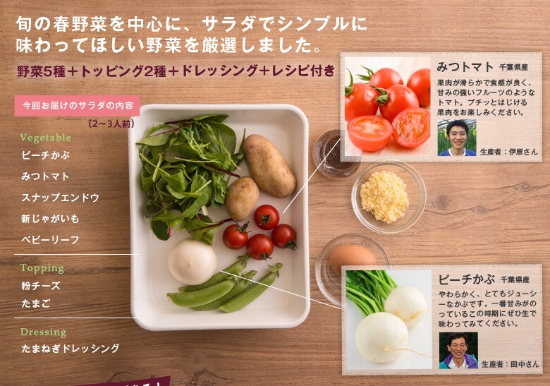 食卓を春色にコーディネート 春野菜コレクション 2014（14/04/03）｜有機野菜などの安全食材宅配 Ｏｉｓｉｘ（おいしっくす）