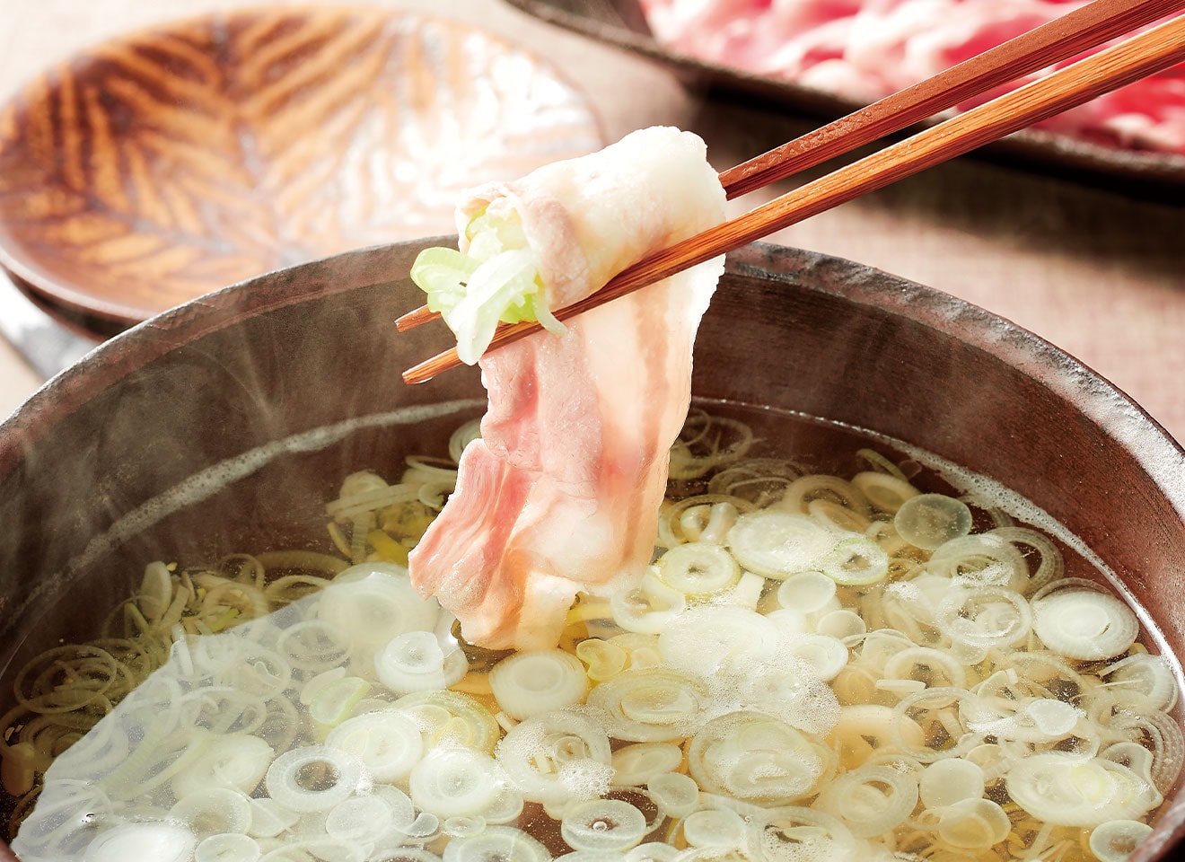 限定＞食べ比べ！うまだしネギ豚しゃぶセット｜博多もつ鍋やまや