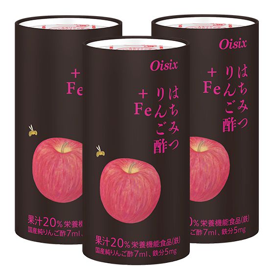 はちみつりんご酢＋Fe 3本|有機野菜 通販 Ｏｉｓｉｘ(おいしっくす)