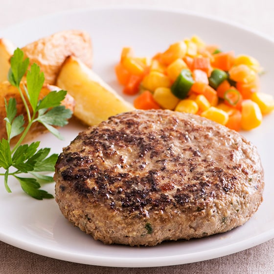 焼いて 香味野菜と黒胡椒のハンバーグ 牛 有機野菜 通販 ｏｉｓｉｘ おいしっくす