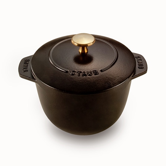 staub ラ ココット de GOHAN ブラック M 16cm IH対応 - 調理器具