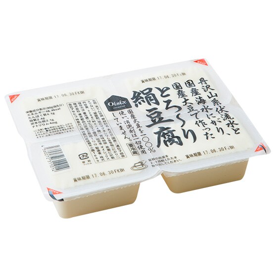 きぬ】とろーり絹 豆腐 4P|有機野菜 通販 Ｏｉｓｉｘ(おいしっくす)