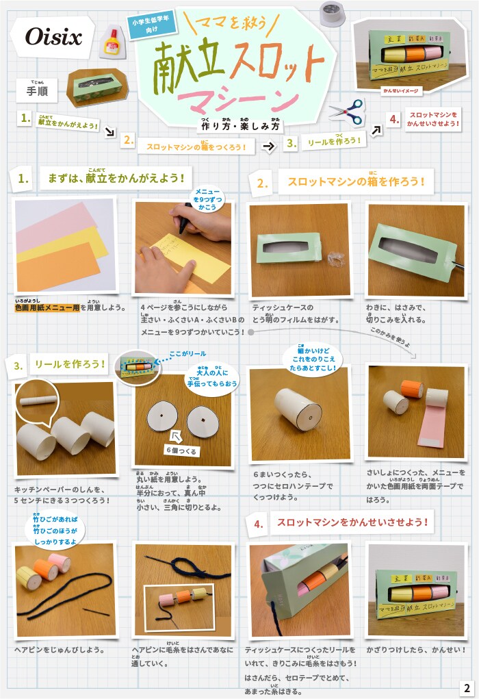 ママを救う 献立スロットマシーンの作り方 楽しみ方 ｏｉｓｉｘ おいしっくす